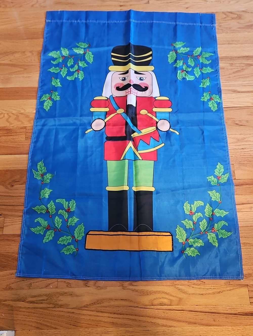 Blue Nutcracker Holiday Throw Blanket by
